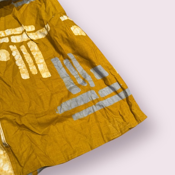 Global Mamas Mustard Yellow and White Sleeveless Dress Size Small - Picture 3 of 11